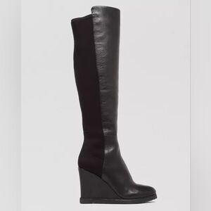 Vince Camuto Kaelen knee high wedge boots. Black. Size 8